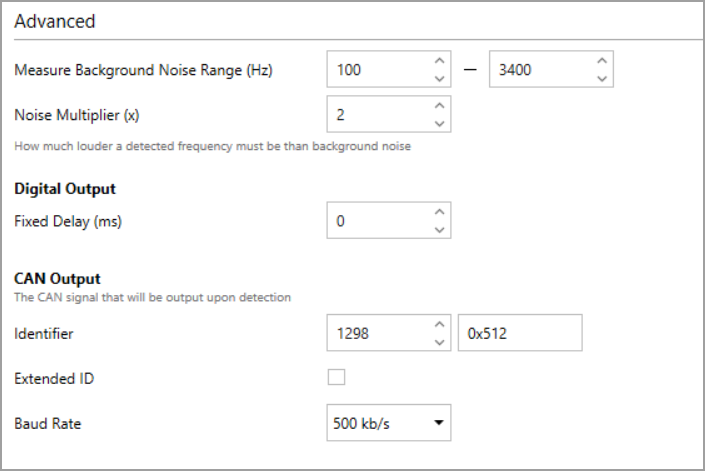 Cropped screenshot of the Advanced settings.