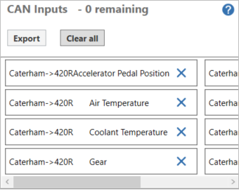 Cropped screenshot of the CAN Inputs area with multiple inputs visible.