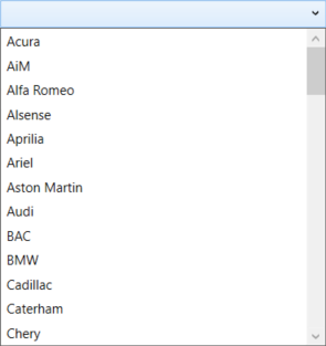 Screenshot of the Vehicle Database options.