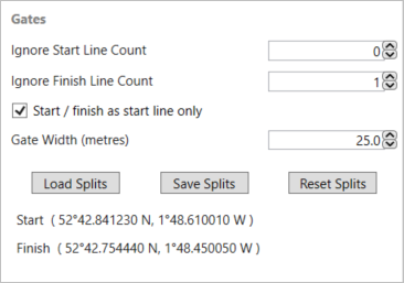 Screenshot of the Gates settings.