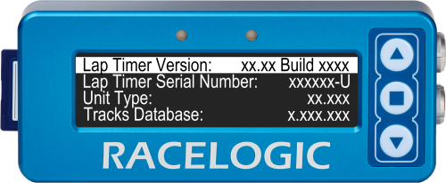VBOX LapTimer - Sub Menu - About - LT version (500px)