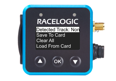 VBOX Mini Pit Lane Timer showing the Manage Locations menu.
