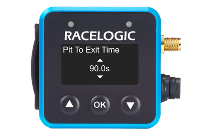 VBOX Mini Pit Lane Timer showing the Pit To Exit Time setting.