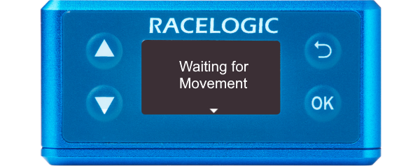 Illustration of VBOX Omega 'Waiting for movement' status message.
