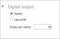Cropped screenshot of the Digital Output options with Speed selected.