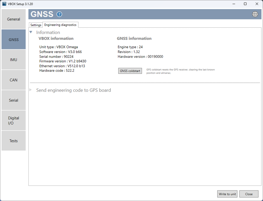 Cropped screenshot of the Engineering Diagnostics tab.