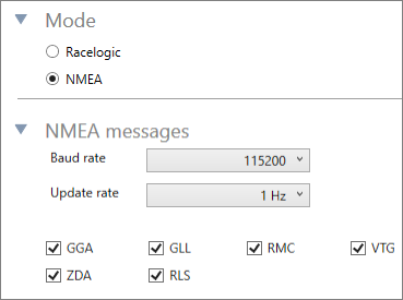 Cropped screenshot of the Mode options.