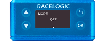 Illustration of a VBOX Omega showing Mode screen with Off selected.
