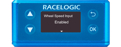 Illustration of Wheel Speed Input screen with Enabled displayed.