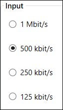 Cropped screenshot of the Input options.