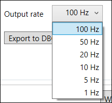 Cropped screenshot of the Output Rate options.