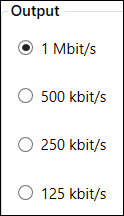 Cropped screenshot of the Output options.