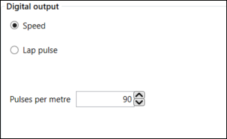 Cropped screenshot of the Digital Output options with Speed selected.