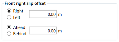Cropped screenshot of the Front Right Slip Offset settings.