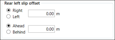 Cropped screenshot of the Rear Left Slip Offset settings.