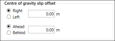 Cropped screenshot of the Centre of Gravity Offset settings.