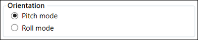 Cropped screenshot of the Orientation setting.