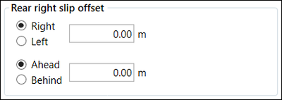 Cropped screenshot of the Rear Right Slip Offset settings.