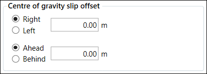 Cropped screenshot of the Centre of Gravity Offset settings.