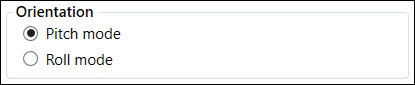 Cropped screenshot of the Orientation setting.