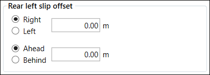 Cropped screenshot of the Rear Left Slip Offset settings.