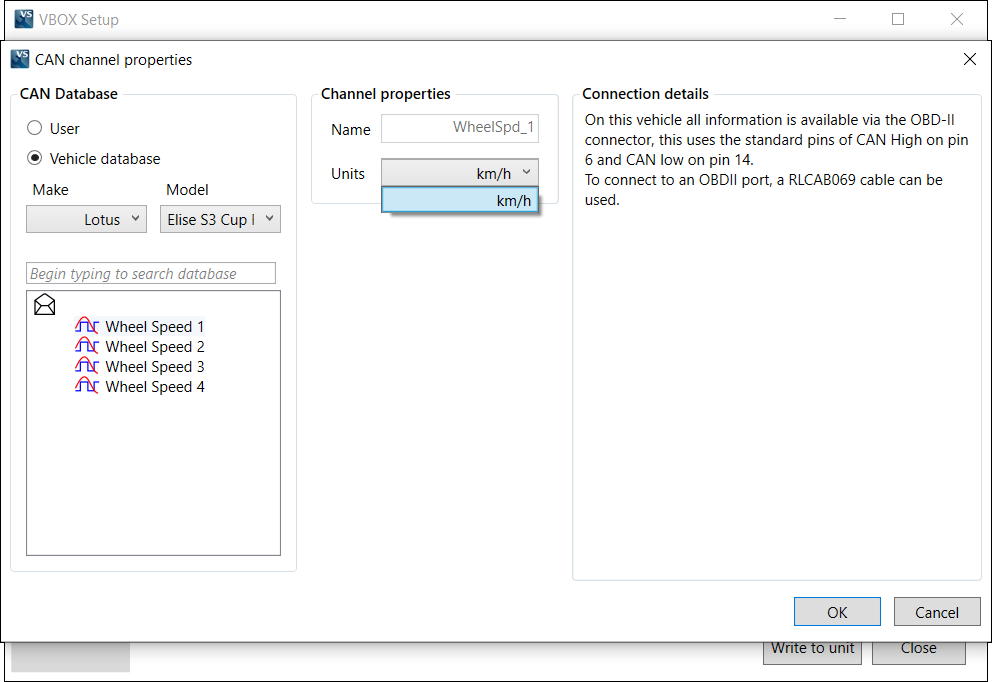 Screenshot of the CAN Channel Properties window.