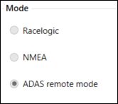 Cropped screenshot of the Mode options.