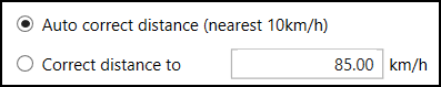Cropped screenshot of the Auto Correct Distance settings.