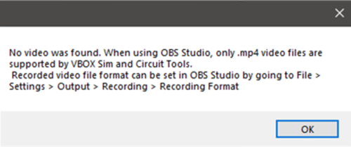 VBOX Sim Enable OBS Studio Warning1