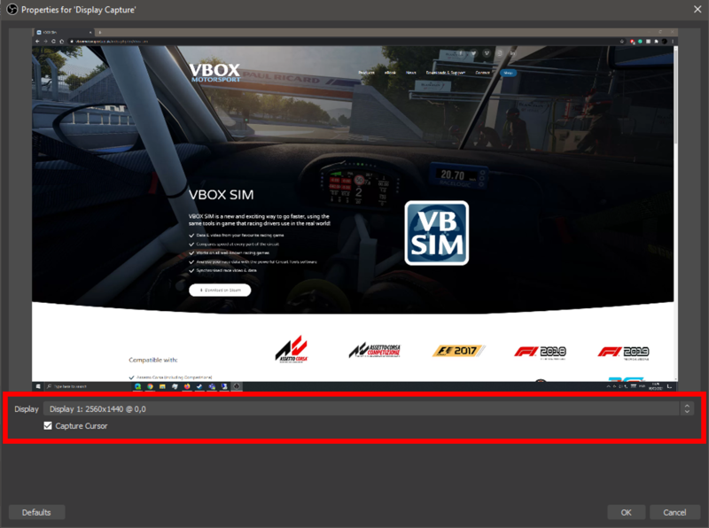 VBOX Sim OBS Studio 12