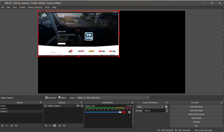 VBOX Sim OBS Studio 13
