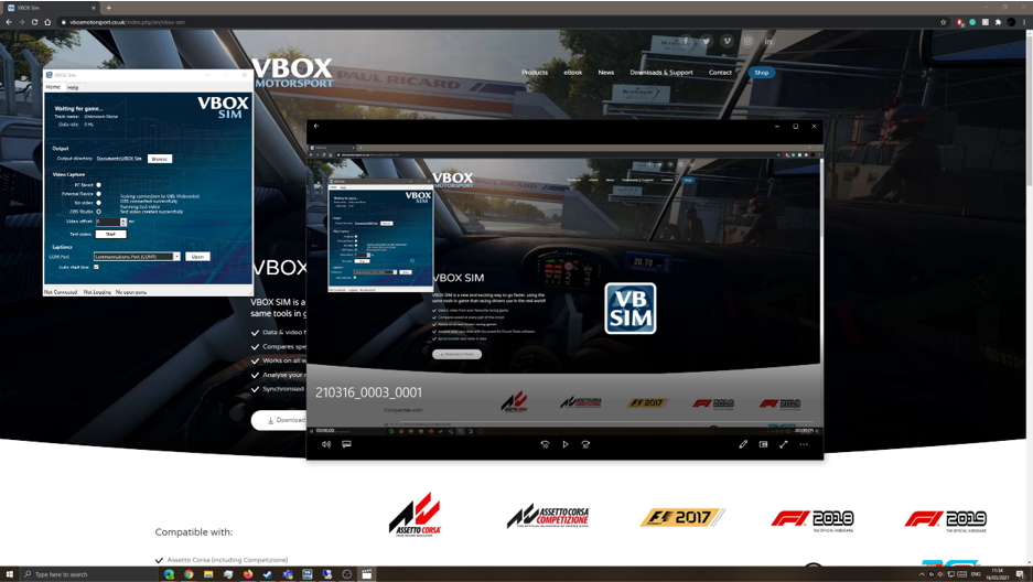 VBOX Sim OBS Studio Successful