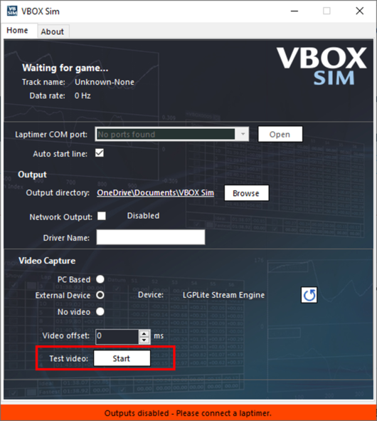 VBOX Sim TestVideo2