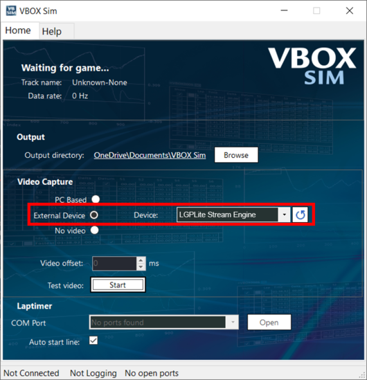 VBOX Sim VideoCaptureDevice