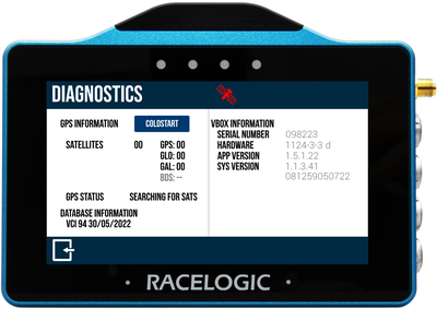 VBOX Touch RTK displaying the Diagnostics screen.