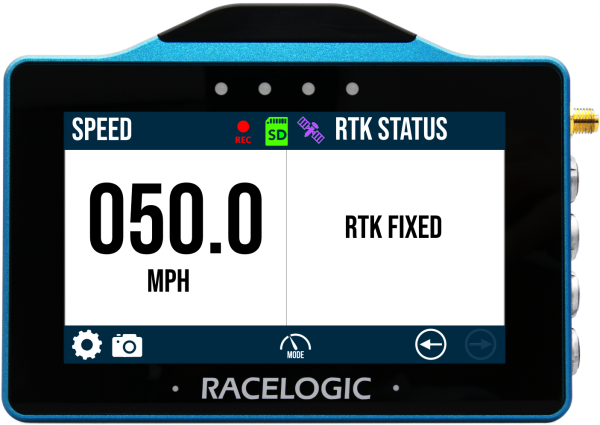 VBOX Touch RTK displaying the Speed/RTK screen
