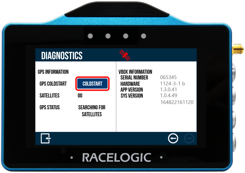 VBOX Touch GPS Coldstart