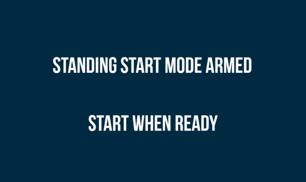 Standing Start Mode Armed screen on VBOX Touch.