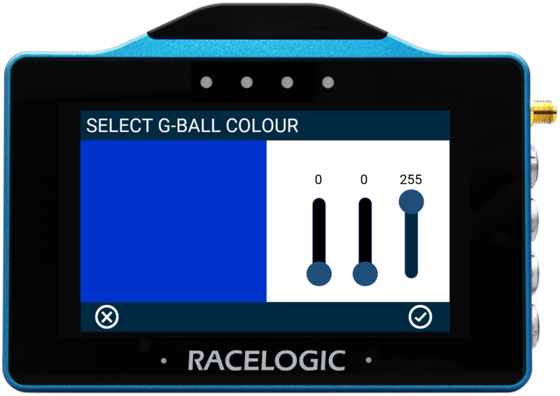 VOX Touch displaying the G-Ball colour selection screen in the MFD App.