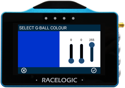 VOX Touch displaying the G-Ball colour selection screen in the MFD App.