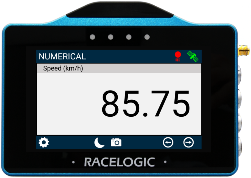 VBOX Touch displaying the 1 Numerical Screen in the MFD App.