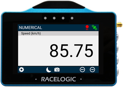 VBOX Touch displaying the 1 Numerical Screen in the MFD App.