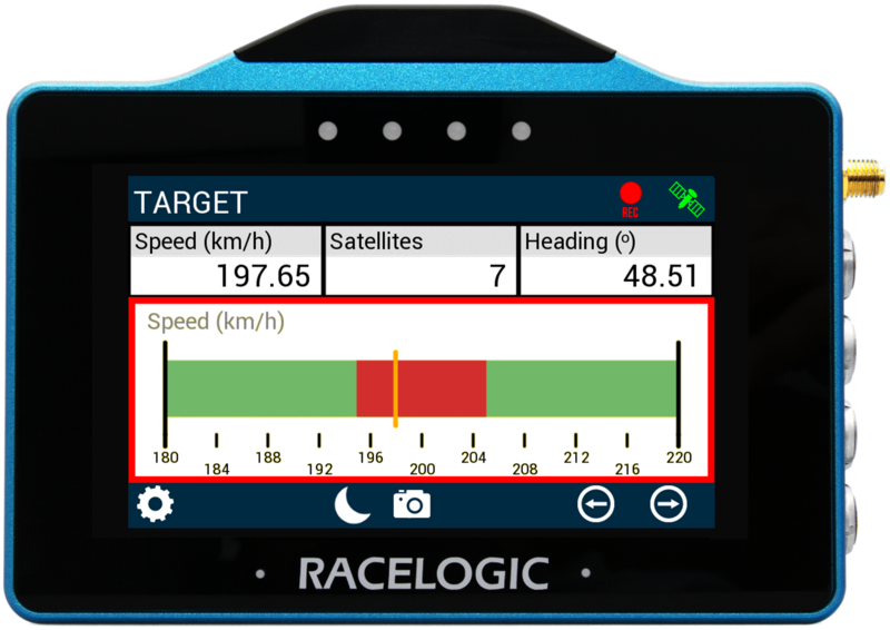 VBOX Touch displaying the MFD Target Element in the MFD App.