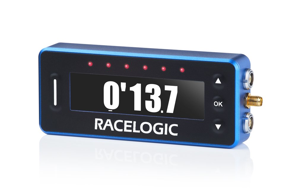 VBOX Pit Lane Timer with side connectors showing a countdown screen.