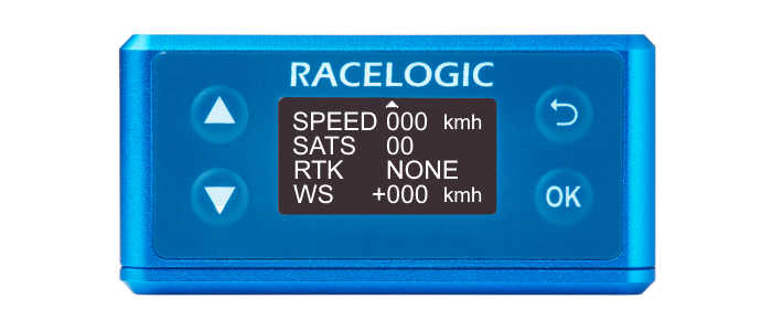 Illustration of the VBOX Speed Sensor status screen.