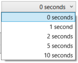 Screenshot of the Stop Logging Delay options.