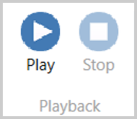 Playback section of the Chart tab in VBOX Test Suite.