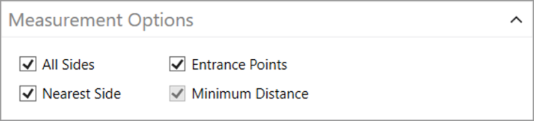 Measurement Options settings for Park Assist tests in VBOX Test Suite.