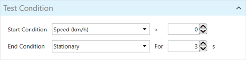 Test Condition settings for Park Assist tests in VBOX Test Suite.
