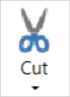 Cut button on the Chart tab in VBOX Test Suite.